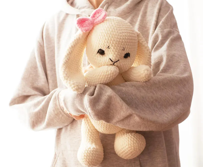 Plush bunny crochet pattern Easter rabbit