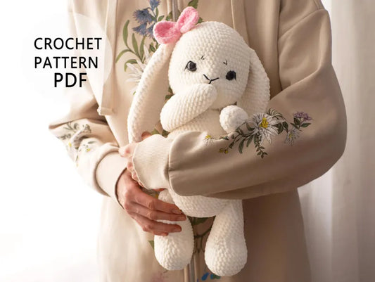 Plush bunny crochet pattern Easter rabbit